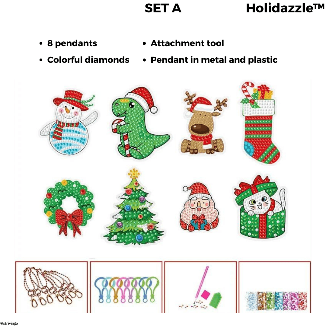 Lighteme Weihnachts-Anhänger mit Diamantmalerei zum Selbermachen