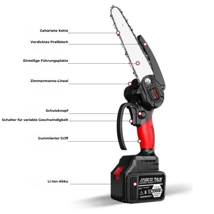 Wiederaufladbare elektrische Mini-Kettensäge von Lighteme