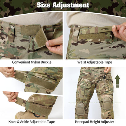 Lighteme Herren G3 Assault Frog Suit und BDU Multicam Camo Taktische Herrenuniform