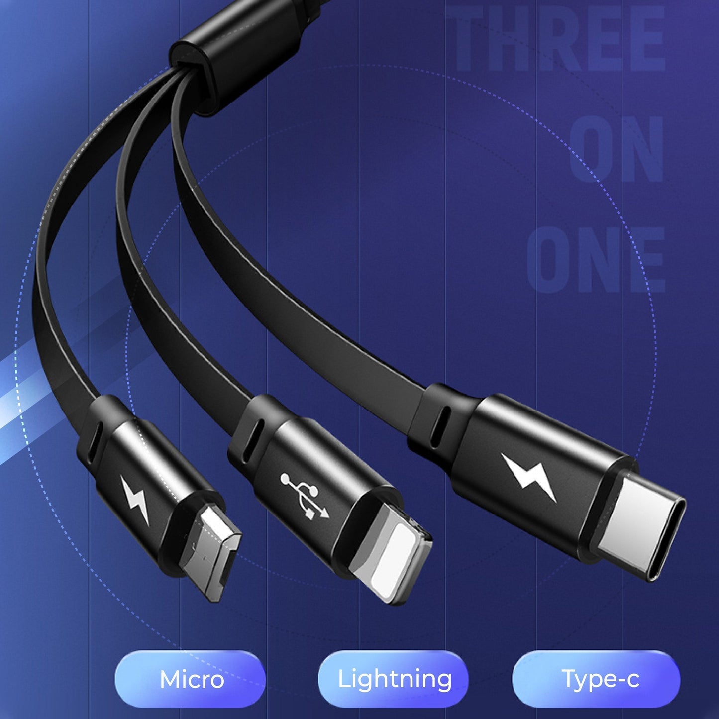 Lighteme 3 In 1 Telescopic Data Line (4 Colors)