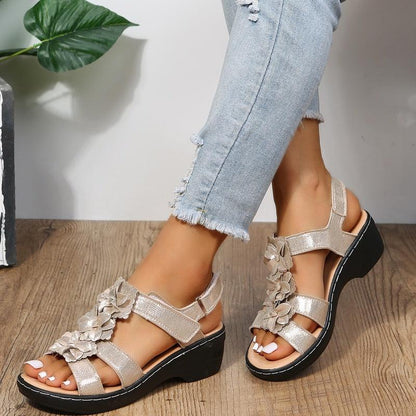 Lighteme Lässige orthopädische Sandalen für Blumen für Damen