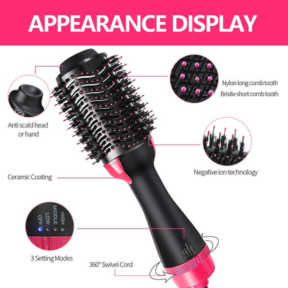 Sèche-cheveux et volumisateur Lighteme 3 en 1 (3 couleurs et 4 styles)