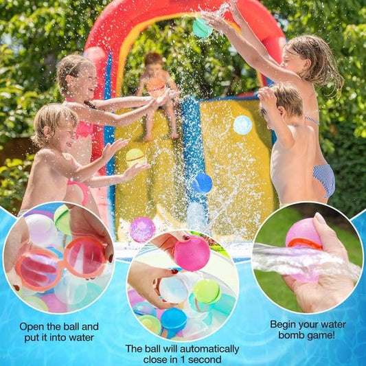 Lighteme Wiederverwendbare, selbstdichtende Wasserbombenballons, 6er-Set