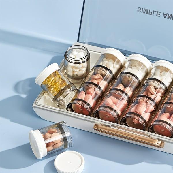 Tragbare Pillendose mit großem Fassungsvermögen von Lighteme für die Woche