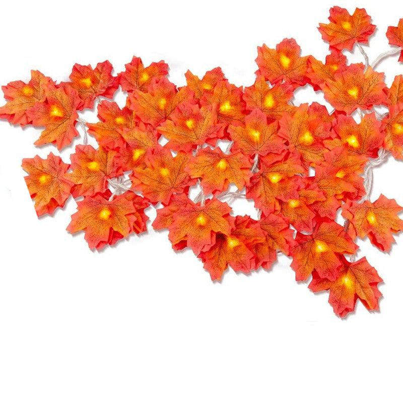 Guirlande lumineuse LED en forme de feuille d'érable pour Halloween Lighteme