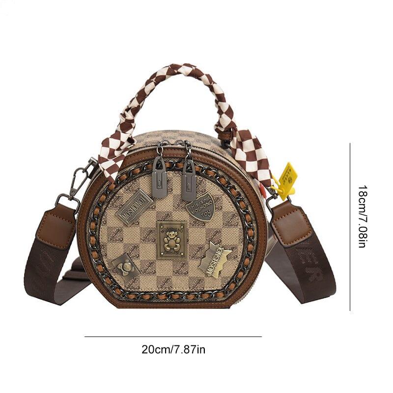 Lighteme Damen Lederhandtasche - Retro Leder Umhängetasche