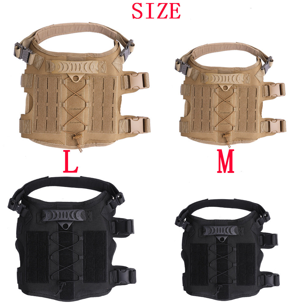 Harnais tactique en nylon pour chien Lighteme - Harnais de dressage pour chien très résistant - Sans traction - Liquidation