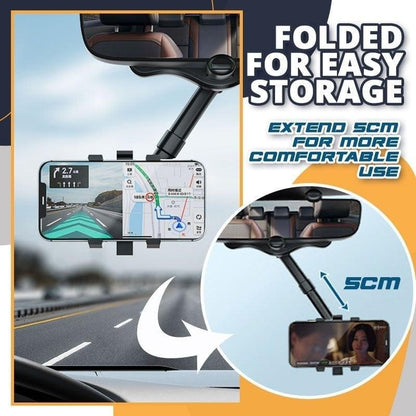 Support de téléphone de voiture rotatif et rétractable Lighteme