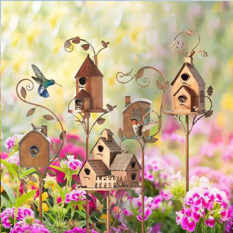 Nichoir en métal pour décoration de jardin Lighteme