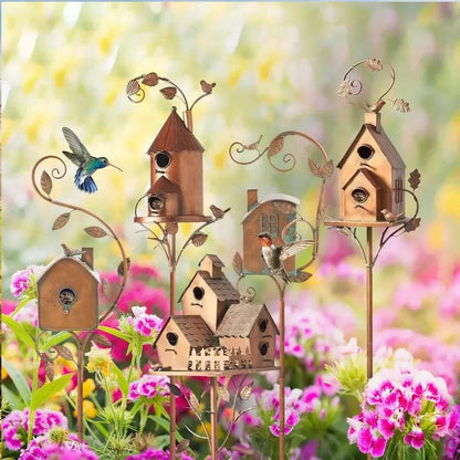Nichoir en métal pour décoration de jardin Lighteme