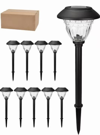 Lighteme 10er-Pack Solar-LED-Wegeleuchten für den Außenbereich, Edelstahl 