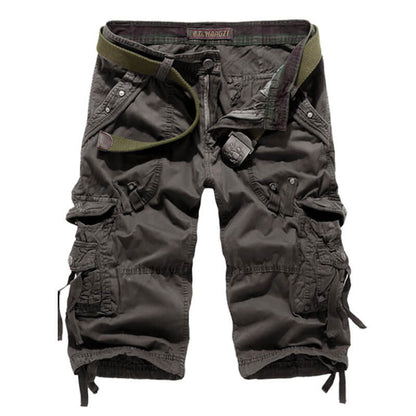 Lighteme Herren Multi Pocket Stilvolle Cargo Shorts, Wandershorts