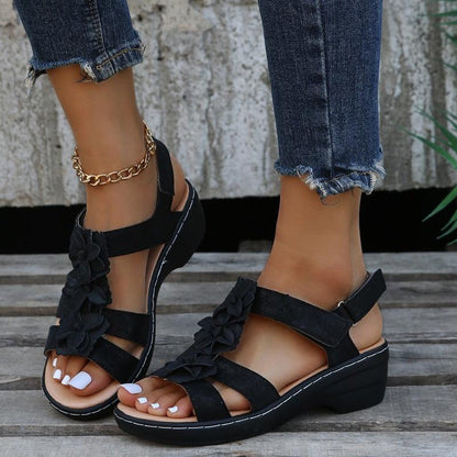 Lighteme Lässige orthopädische Sandalen für Blumen für Damen