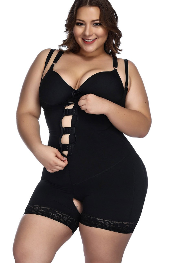 Body amincissant zippé grande taille Lighteme avec rehausseur de fesses 