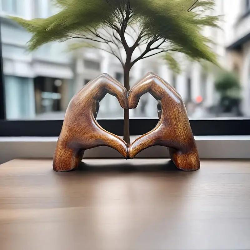 Handdeko Lighteme Love mit Holzmaserung
