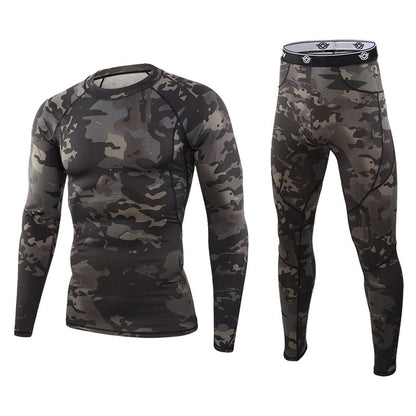 Ensemble de sous-vêtements thermiques tactiques camouflage pour hommes Lighteme