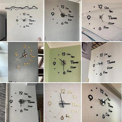 Horloge murale autocollante 3D Lighteme (2 couleurs et 2 tailles)