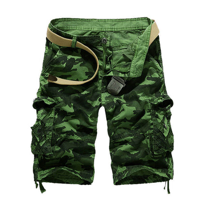Lighteme Herren-Shorts, lockere, lässige Camouflage-Cargo-Shorts mit mehreren Taschen, Wandershorts