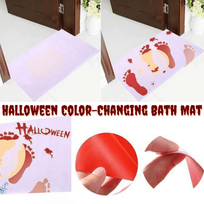 Tapis de bain Lighteme Halloween Bloody Change de couleur | Devient rouge sang lorsqu'il est mouillé