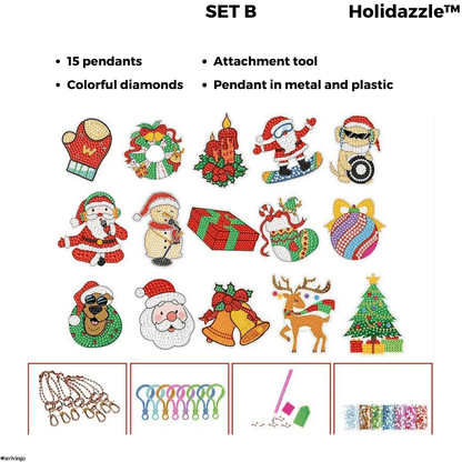 Lighteme Weihnachts-Anhänger mit Diamantmalerei zum Selbermachen