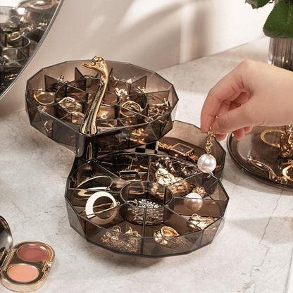 Boîte de rangement pour bijoux en forme de cygne Lighteme - Organisez vos bijoux avec style !