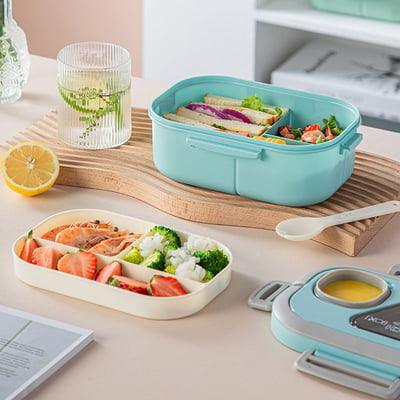 Tragbarer Lunchbehälter von Lighteme mit Fächern und Tragegriff