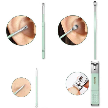 Lighteme Lot de 12 à 16 coupe-ongles en acier inoxydable avec sac pliable
