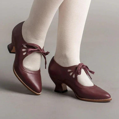 Orthopädische Schuhe mit hohem Absatz aus Leder von Lighteme für Damen