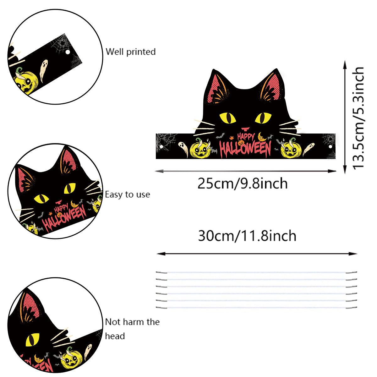 Ensemble de 6 chapeaux ou bandeaux en papier pour Halloween Lighteme
