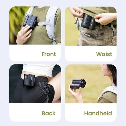 Lighteme Wiederaufladbarer Mini-Hüftventilator mit Clip