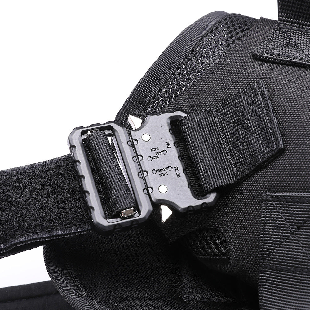 Harnais tactique en nylon pour chien Lighteme - Harnais de dressage pour chien très résistant - Sans traction - Liquidation