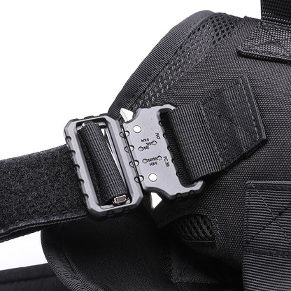 Harnais tactique en nylon pour chien Lighteme - Harnais de dressage pour chien très résistant - Sans traction - Liquidation
