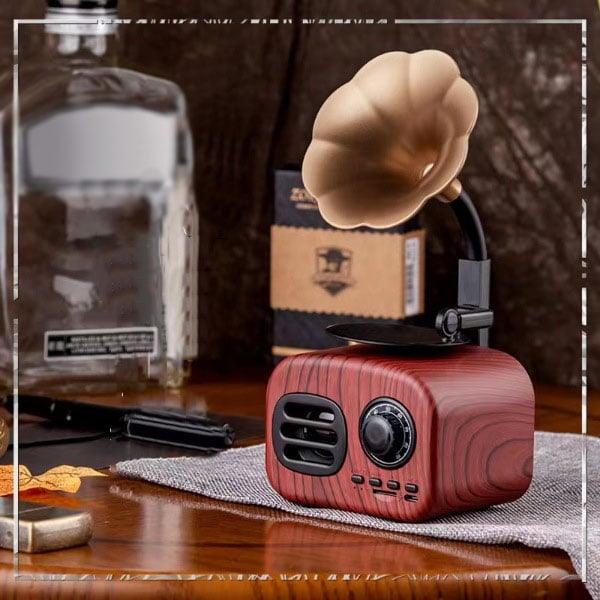 Lighteme Retro-Phonograph-Bluetooth-Lautsprecher