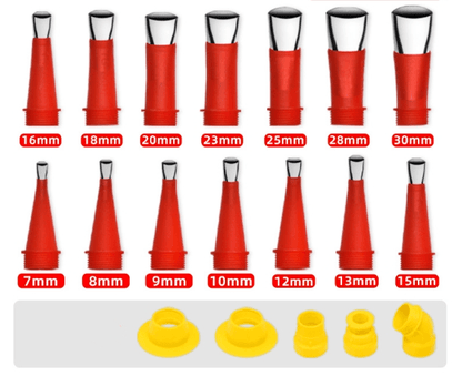 Ensemble d'outils de buse en caoutchouc intégrée universelle Lighteme