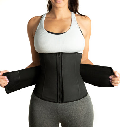 Ceinture de sport zippée Lighteme Luxe avec sangles de compression Velcro