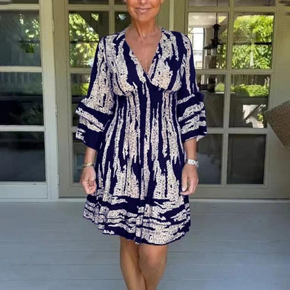 Lighteme Maxikleid im Bohemian-Stil mit V-Ausschnitt