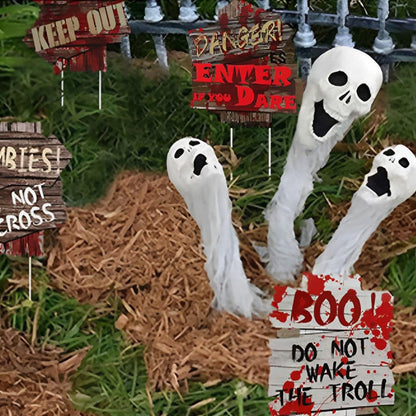 Décoration d'horreur Lighteme 6 pièces Panneaux de jardin d'Halloween