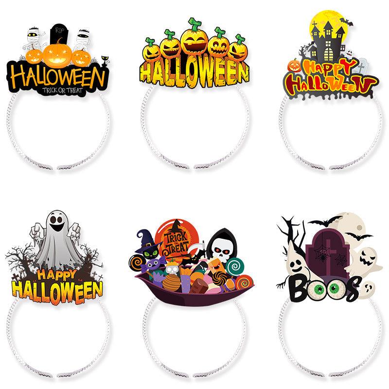 Ensemble de 6 chapeaux ou bandeaux en papier pour Halloween Lighteme