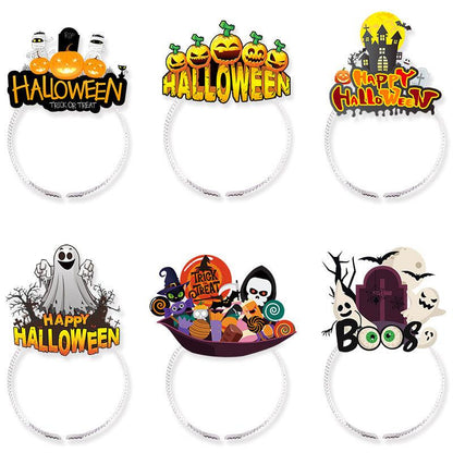Ensemble de 6 chapeaux ou bandeaux en papier pour Halloween Lighteme
