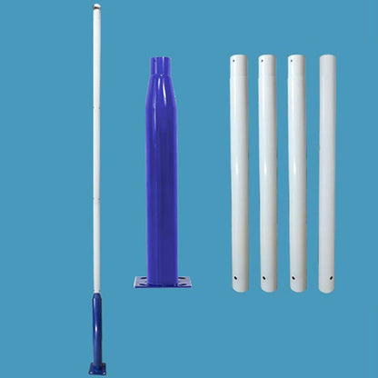 Lampadaire Lighteme de 6 m (20 pi) de qualité commerciale pour rue, stationnement et drapeau, aluminium + cage, paquet de 1