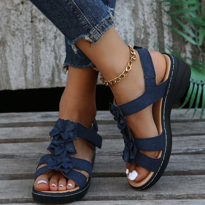 Lighteme Lässige orthopädische Sandalen für Blumen für Damen