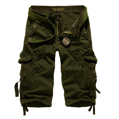 Lighteme Herren Multi Pocket Stilvolle Cargo Shorts, Wandershorts