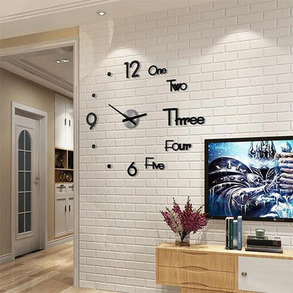 Horloge murale autocollante 3D Lighteme (2 couleurs et 2 tailles)