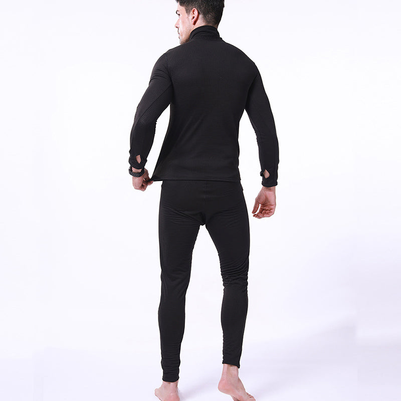 Ensemble de sous-vêtements de sport tactiques en polaire chaude pour hommes Lighteme