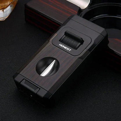 Briquet jet flame tout-en-un Lighteme avec outil de coupe intégré V cut