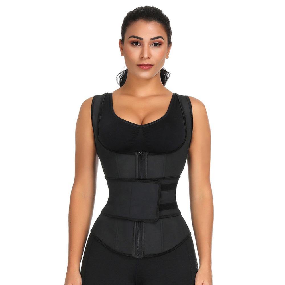 Gilet ceinture de sudation Lighteme Waist Trainer - Fitness Trimmer ~ Avec Velcro et fermeture éclair !