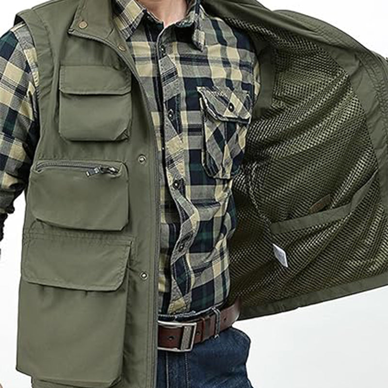 Gilet cargo utilitaire classique Lighteme pour homme