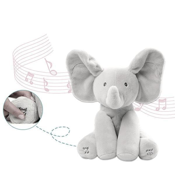 Lighteme Baby animiertes, flauschiges Elefanten-Plüschtier
