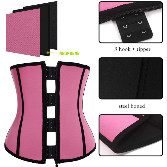 Lighteme Plus Size « Clip &amp; Zip » Waist Trainer - Body Shaper à 3 crochets et fermeture éclair ! 