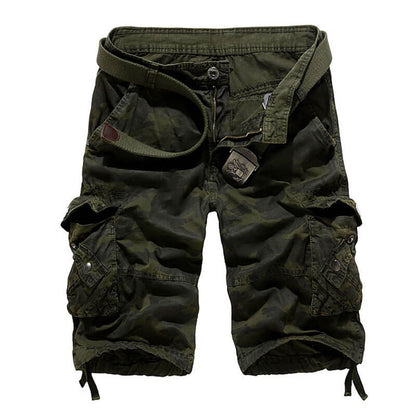 Lighteme Herren-Shorts, lockere, lässige Camouflage-Cargo-Shorts mit mehreren Taschen, Wandershorts